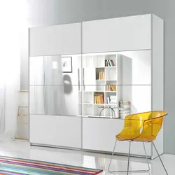 Kleiderschrank Schwebetüren in Weiß Spiegeln