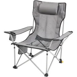 VEVOR Liegestuhl Campingstuhl Gartenstuhl Strandliege Klappstuhl 150kg Grau