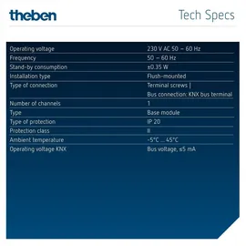 Theben UP 1-fach DALI-Aktor DU 1 DALI KNX