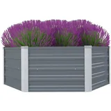 furnicato Hochbeet 129 x 129 x 46 cm Verzinkter Stahl Grau