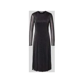Tom Tailor Midi-Meshkleid Glitzer-Effekt Schwarz L