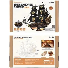 ROBOTIME ROKR Seahorse Barque MCB02 Holz 47 x 18 x 39 cm