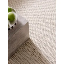 benuta pure Beads Wollteppich 80 x 150 cm Weiß