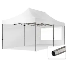 TOOLPORT Faltpavillon 3 x 6 m inkl. 2 Seitenteile Weiß