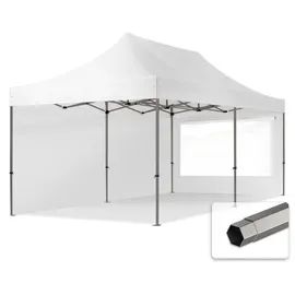 TOOLPORT Faltpavillon 3 x 6 m inkl. 2 Seitenteile Weiß
