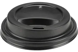ABENA® Deckel für Kaffeebecher, Ø 80 mm, schwarz 1999917187 , 1 Packung = 100 Stück