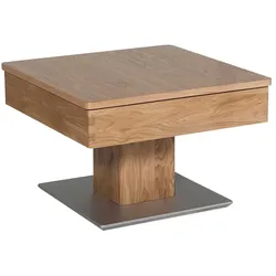 Designercouchtisch in Wildeichefarben Staufach