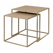 BLOMUS Beistelltisch Fera 2tlg. Stahl Beige
