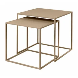 BLOMUS Beistelltisch Fera 2tlg. Stahl Beige