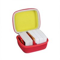 Hermitshell Hartschalen-Reisetasche für Skip BO + UNO Kartenspiel/Skip BO + Phase 10 Kartenspiel, passend für bis zu 300 Karten, Karten nicht im Lieferumfang enthalten (rot und gelb)