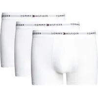 Tommy Hilfiger Herren 3er Pack Boxershorts Trunks aus Baumwolle, Weiß (White/White/White), XXL