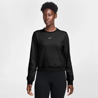 Nike One Dri-FIT Crewneck Sweatshirt Damen 010 black/cool grey/white