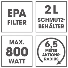 Clean Maxx CLEANmaxx Zyklon Bodenstaubsauger schwarz-rot