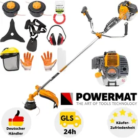 Powermat Benzin-Motorsense 52ccm 6 PS Trimmer Set Zubehör