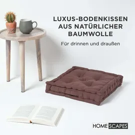 Homescapes Kissenbezug Homescapes 40 x 40 cm Braun