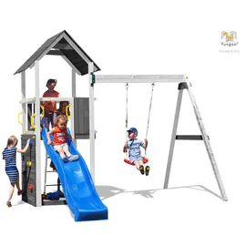 fungoo Spielturm Carol 2 Grau/Weiß