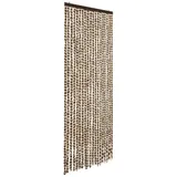 vidaXL Fliegenvorhang Beige und Braun 56x200 cm Chenille