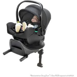 Graco SnugLiteTM i-Size R129 Babyschale, ab Geburt bis ca. 12 Monate (40 bis 75 cm), leicht, kompatibel mit ISOFIX-Basisstation SnugTurnTM i-Size R129 (separat), Neugeboreneneinlage, schwarz,