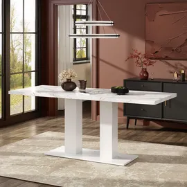 stilvora Esstisch 140 x 70 x 180 cm weiß