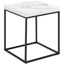 VCM Barossa Couchtisch 40cm Marmor Nachbildung weiß. - Weiß