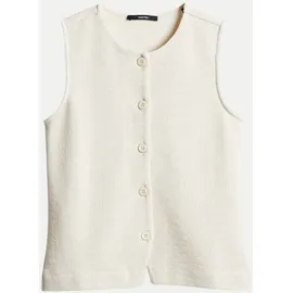 Someday Sweat-Top im Westenstil Ulida Weiß 42