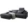 KAWOLA Ecksofa motorischer Relaxfunktion LOLA schwarz Webstoff Relaxfunktion