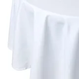 Homescapes Tischdecke 100% Baumwolle 180 cm rund Weiß