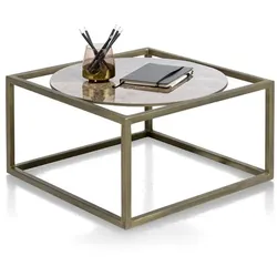 XOOON Mondelo Beistelltisch Metall/Keramik 60x60 cm - gold