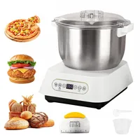 Edelstahl-Teigknetmaschine, 7L Großvolumige Knetmaschine zum Backen mit thermostatischer Gärfunktion (25–38 °C), Automatische Standknetmaschine mit Schneidemesser für das Backen zu Hause