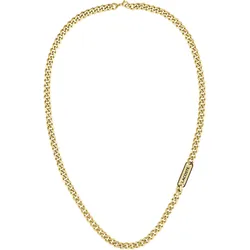 Kette ohne Anhänger LACOSTE "Schmuck Edelstahl Halsschmuck Halskette Panzerkette DISTRICT", gold (gelbgoldfarben), Halsketten, Herren, Edelstahl, L: 61cm