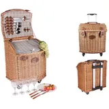 Les Jardins de la Comtesse - Picknickkorb mit Rollen Concorde – 4 Personen – 41 x 35 x 50 cm