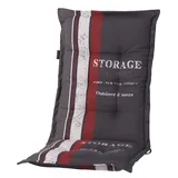 MADISON N.Y Hochlehner Auflage 120 x 50 x 8 cm grau gestreift 1 St.