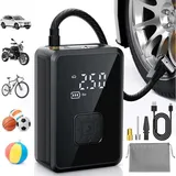 4000-mah-akku-autoreifenfüller, Mini-kompressor, Tragbar, 150 Psi (10,3 Bar), Schnellaufblasfunktion, 17-mm-zylinder, Usb-typ-c-ladeanschluss, 30-cm-schlauch Und Aufbewahrungstasche