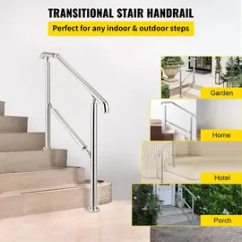 Vevor Treppengeländer 3 Stufen 1 m Edelstahl
