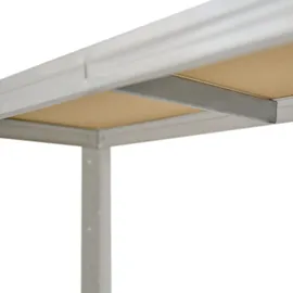shelfplaza OFFICE 190x90x60 cm Werkbank Regal in lichtgrau mit 6 Böden und 145 kg Traglast pro Boden