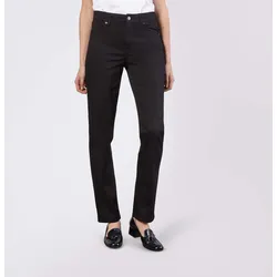 Stretch-Jeans MAC "Melanie", Damen, Gr. 46, Länge 28, schwarz (schwarz, schwarz), Denim/Jeans, Obermaterial: 98% Baumwolle, 2% Elasthan, feminin, figurbetont normal, Jeans, Gerade geschnitten, Topseller