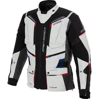 BÜSE Open Road III, Textiljacke wasserdicht - Hellgrau/Schwarz/Blau/Rot -