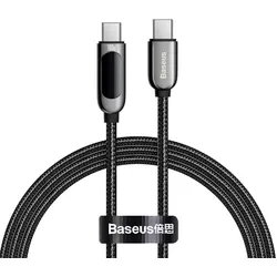 Baseus Display Kabel, USB Type-C - USB Type-C, 100W, schwarz, 1m