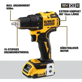 DeWalt DCD708D2T inkl. 2 x 2,0 Ah + Koffer