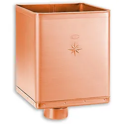 Design-Wasserfangkasten Grömo exzentrisch, Ø 80mm, Kupfer
