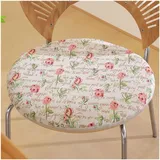 frstrery Rund Sitzkissen Stuhl Stuhlkissen 35 cm Sitzkissen Baumwoll-Leinen Sitzpolster Stuhlauflage für Outdoor Indoor Gartenstuhl Küche Esszimmerstuhl