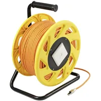 Renkforce RJ45 Netzwerk Kabeltrommel CAT 6a (Rohkabel CAT 7) S/FTP 90m Orange Halogenfrei