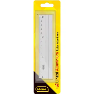 IDENA Lineal 15 cm, silber
