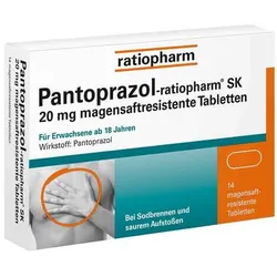 Pantoprazol-ratiopharm® SK 20 mg magensaftresistente Tabletten