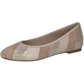 CAPRICE Ballerinas Leder, Braun Taupe MET.Comb), 39