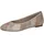 CAPRICE Ballerinas Leder, Braun Taupe MET.Comb), 39