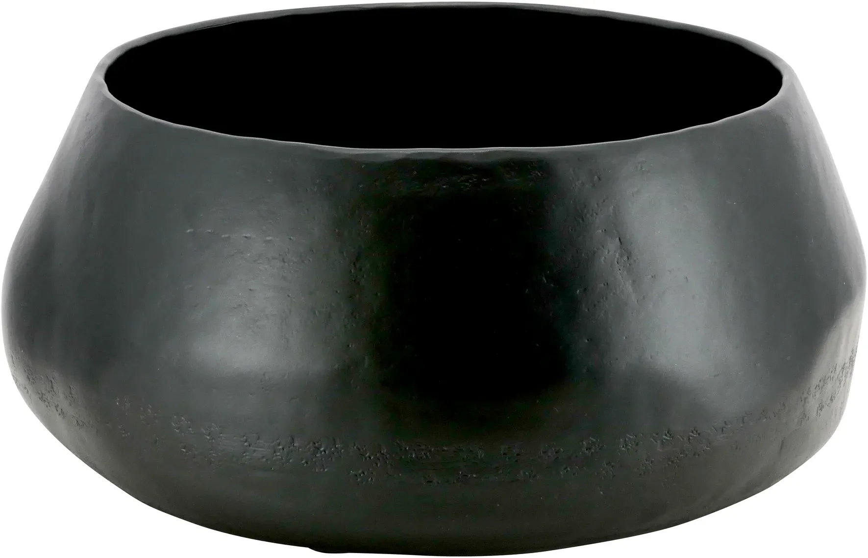 Schale Alu D28,5H13cm bauchig schwarz