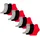 Puma Quartersocken 12er Pack Schwarz/Grau/Rot 39-42