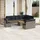 vidaXL Gartensofa-Set 11-tlg. grau Polyrattan