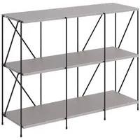 Vicco Kinderbücherregal Ravix 90 x 71 cm Stahl Spanplatte schwarz